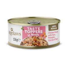 Applaws konzerva Dog Taste Toppers Broth Kuře se šunkou 6x156g