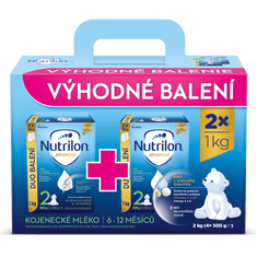 Nutrilon 2 Advanced pokračovací kojenecké mléko od uk. 6. měsíce 2x 1000 g