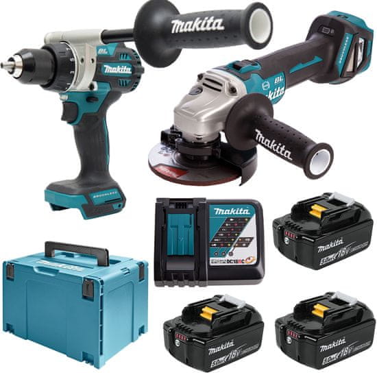 Makita Šroubovák COMBO DDF486 + bruska DGA513