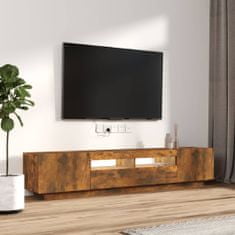 Greatstore 2dílný set TV skříněk s LED světly kouřový dub kompozitní dřevo