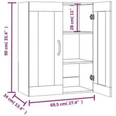Vidaxl Závěsná nástěnná skříňka bílá 69,5 x 34 x 90 cm