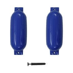 Vidaxl Lodní nárazník 2 ks modrý 69 x 21,5 cm PVC