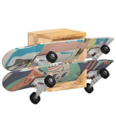 Vidaxl Nástěnný držák na skateboard 25 x 20 x 30 cm masivní mangovník