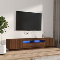 Greatstore 2dílný set TV skříněk s LED světly hnědý dub kompozitní dřevo