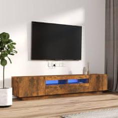 Greatstore 2dílný set TV skříněk s LED světly kouřový dub kompozitní dřevo