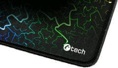 C-Tech Herní podložka pod myš ANTHEA ARC, barevná, pro gaming, 320x270x4mm, obšité okraje