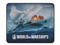 Genesis Herní podložka pod myš CARBON 500 WORLD of WARSHIPS, M 30x25cm