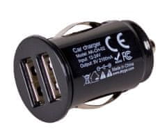 Autonabíječka 2xUSB 5V/2.1A a 5V/1A černá