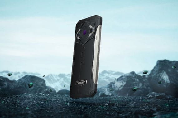 Doogee S98 PRO termální kamera noční vidění noční kamera night vision kamera thermal camera ultraširokoúhlý objektiv výkonný odolný telefon vysoká odolnost rychlý chod velkokapacitní baterie Gorilla Glass odolné sklo bezdrátové nabíjení rychlonabíjení 33W rychlonabíjení NFC night vision kamera OS Android 12 LTE připojení odolný, vodotěsný, velká výdrž baterie, GPS, Glonass a Beidou OS Android LTE vojenský certifikát MIL-STD-810G krytí IP68 IP69K Gorilla Glass 5 odolný telefon odolná konstrukce