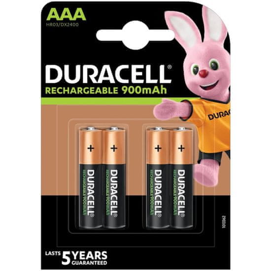 Duracell RECHARGEABLE AAA 900MAH HR03 x4