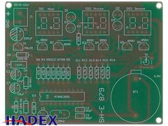 HADEX Digitální hodiny LED SH-E 879 s AT89C2051 - STAVEBNICE