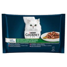 Gourmet PERLE 3+1 Multipack 4x85g mini filetky ve šťávě se zeleninou