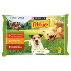 Friskies ADULT hovězí + kuře + jehně 4x100g