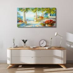 COLORAY.CZ Obraz na plátně Abstrakce oranžového lesa 100x50 cm