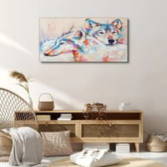 COLORAY.CZ Obraz na plátně Temperovaná zvířata Vlci 100x50 cm