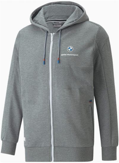 Bmw mikina PUMA MMS Hooded medium heather bílo-šedá