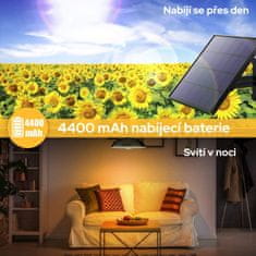 Bezdoteku LEDSolar 12 solární závěsná lampa na zahradu s dálkovým ovládáním, iPRO, 8W, studené světlo