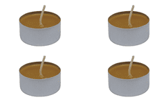 Balení čajových svíček z pravého včelího vosku, 4 ks