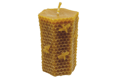 Zaparkorun.cz Litá svíčka se včelami z pravého včelího vosku, výška, 8 cm, 115 g, Bee harmony