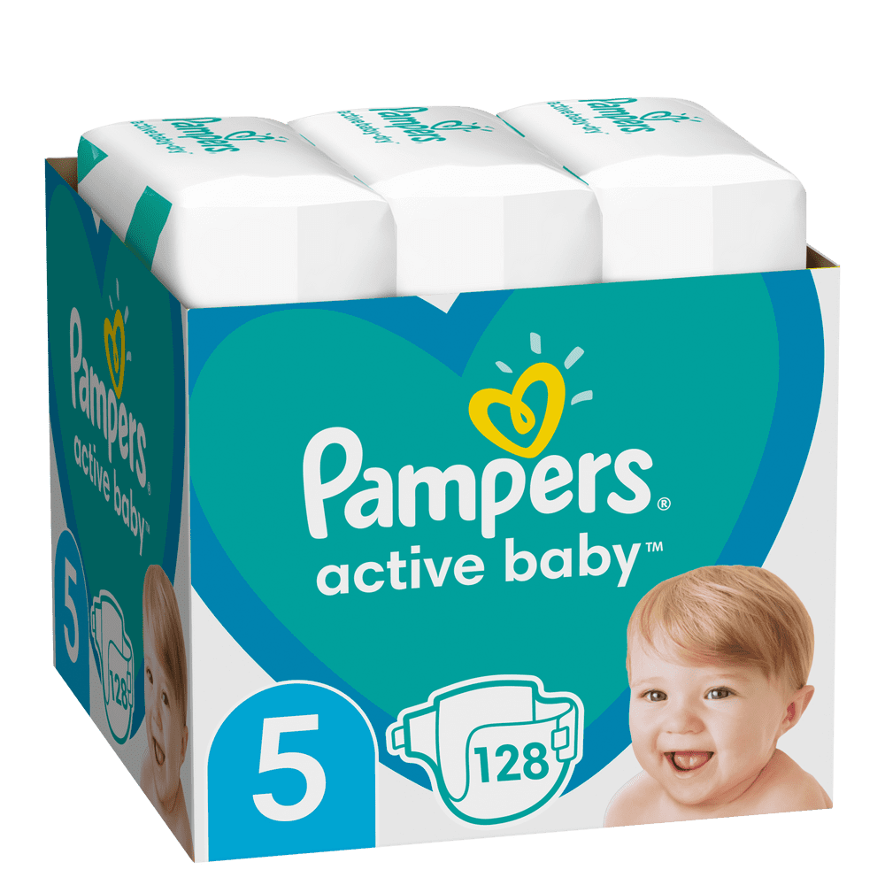 Pampers Active Baby Plenky Velikost 5 (11-16kg) 128 ks