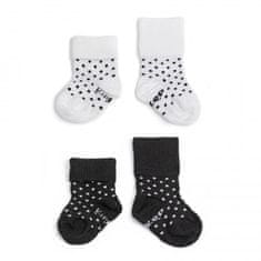 Dětské ponožky Stay-on-Socks 6-12m 2páry Black&amp;White Dots