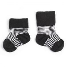 Dětské ponožky Stay-on-Socks 0-6m 2páry Black Stripes