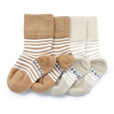 KipKep dětské ponožky Stay-on-Socks 0-6m 2páry Camel & Sand