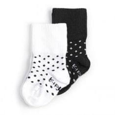 Dětské ponožky Stay-on-Socks 6-12m 2páry Black&amp;White Dots