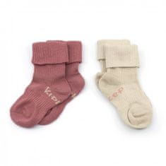 Dětské ponožky Stay-on-Socks 6-12m 2páry Dusty Clay