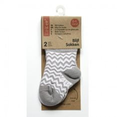 KipKep dětské ponožky Stay-on-Socks 0-6m 2páry Silver Grey