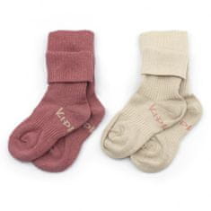 Dětské ponožky Stay-on-Socks 6-12m 2páry Dusty Clay