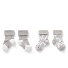 KipKep dětské ponožky Stay-on-Socks 0-6m 2páry Silver Grey