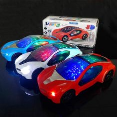 INTEREST Sportovní 3D auto se zvuky a světelnými světly - Barva bílá (K134211)