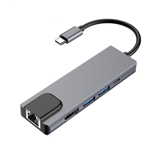 Northix USB-C Multiport - HDMI, Ethernet, USB-C, 2x USB-3.0