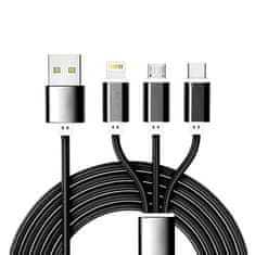Northix Nabíjecí kabel 3v1 - černý 