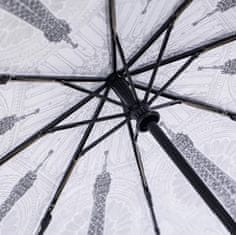 Blooming Brollies Skládací plně automatický deštník Paris Black and White SKCFPARBW