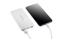 Canyon powerbanka PB-106W,10000mAh Li-poly,Input 5V/2A (Micro-USB/USB-C),Output 5V/2.1A (2xUSB-A),bílá