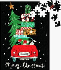 Galison Puzzle Vánoční auto 130 dílků