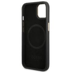 Guess GUHMP14MU4GPRK hard silikonové pouzdro iPhone 14 PLUS 6.7" black 4G Logo Plate MagSafe