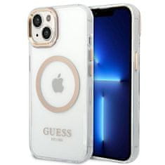 Guess GUHMP14MHTRMD hard silikonové pouzdro iPhone 14 PLUS 6.7" gold Metal Outline Magsafe