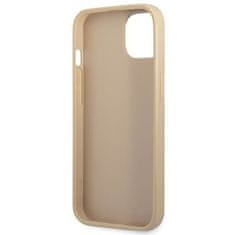 Guess GUHCP14SPSATLE hard silikonové pouzdro iPhone 14 6.1" beige Saffiano Triangle Logo