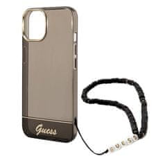 Guess GUHCP14MHGCOHK hard silikonové pouzdro iPhone 14 PLUS 6.7" black Translucent Pearl Strap