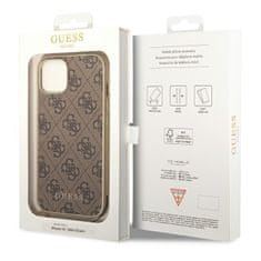 Guess GUHCP14MGF4GBR hard silikonové pouzdro iPhone 14 PLUS 6.7" brown 4G Charms Collection