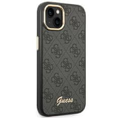 Guess GUHCP14SHG4SHK hard silikonové pouzdro iPhone 14 6.1" black 4G Vintage Gold Logo