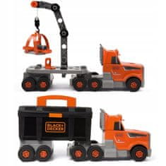 Smoby Smoby Truck 3v1 Black + Decker Tools Crane