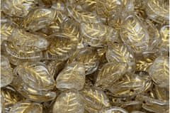 Kraftika 10 ks crystal matte gold leaf české skleněné plechovky 9mm