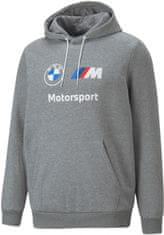 Bmw mikina PUMA MMS Essentials medium heather modro-bílo-červeno-šedá L