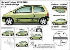 Rider Ochranné boční lišty na dveře, Renault Twingo, 1993-2007