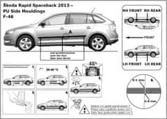 Rider Ochranné boční lišty na dveře, Škoda Rapid, 2011-2019