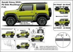 Rider Ochranné boční lišty na dveře, Suzuki Jimny IV, 2019-